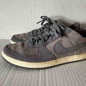 Nike Women's Dark Gray Suede Low-Top Sneakers